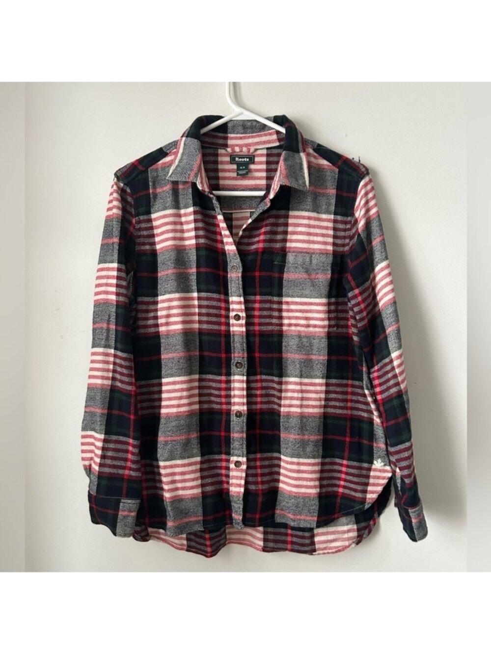 Roots Plaid Red, Blue, Black & Green Flannel
